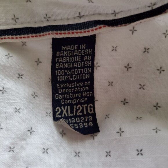 Wrangler White Gray Vintage Wash Button Down Long Sleeve Casual Shirt Size 2XL - Picture 7 of 8